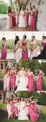 Mismatched Pink Spaghetti Strap Elegant Sleeveless Wedding Party Long A-line Bridesmaid Dresses . AB1187 Mismatched Pink Spaghetti Strap Elegant Sleeveless Wedding Party Long A-line Bridesmaid Dresses . AB1187
