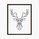 Geometric Deer Head Canvas Art Print Poster, Wall Pictures for Home Decoration, Wall decor FA221-9