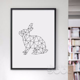 Geometric Rabbits Canvas Art Print Poster, Wall Pictures for Home Decoration, Wall decor FA221-4