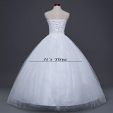 Free shipping 2015 new cheap wedding gown white lace romantic wedding dress price under 50 Vestidos De Novia Bridal dress HS121
