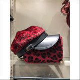 Leopard Print Hat & Purse Set