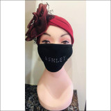 Personalized Rhinestone Name or Initial Face Mask
