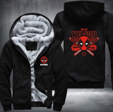 Deadpool Super Warm Thicken Fleece Zip Up Hoodie