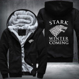 Game of Thrones Men's Women's Printing Pattern Thicken Fleece Zipper Hoodies