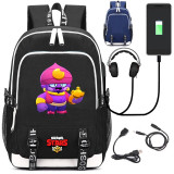 Brawl Stars USB Charging canvas Backpack