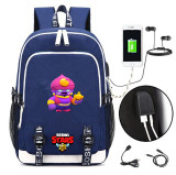 Brawl Stars USB Charging canvas Backpack