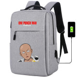 ONE PUNCH MAN usb charging canvas Backpack
