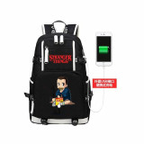 Teenagers Stranger Things USB Charging Casual Backpacks