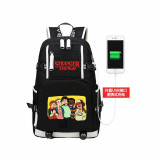 Teenagers Stranger Things USB Charging Casual Backpacks