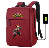 My Hero Academia usb charging canvas Backpack