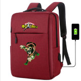 My Hero Academia usb charging canvas Backpack