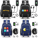 Pac-man USB Charging canvas Backpack