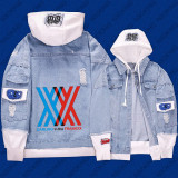 Anime darling in the franxx zero two Jeans hoodie Coat