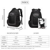 Multifunction Rucksack Waterproof Oxford Black Computer Backpacks