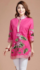 Women Blouse Spring Autumn Tang Suit Traditional Chinese Top Mandarin Women Blouse Spring Autumn Tang Suit Traditional Chinese Top Mandarin