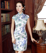 Fashion Short sleeve Short dress Qipao Dress vintage chinese style