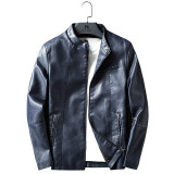 Causal Leather Long Sleeve Winter Thick Pocket Jackets