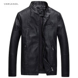Causal Leather Long Sleeve Winter Thick Pocket Jackets
