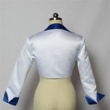 2018 High Quality Stain 3/4 Sleeve Bolero Wedding Bridal Bolero White/Blue Jacket Bridal Coat Wraps Jacket Mariage
