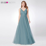 Blush Pink Chiffon Bridesmaid Dresses Sweetheart A-line V-neck Sleeveless Wedding Party Dress Elegant for Women