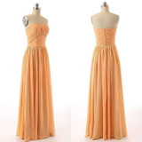 Orange Strapless Backless Ruffles Bridesmaid Dresses Chiffon Prom Dresses Orange Strapless Backless Ruffles Bridesmaid Dresses Chiffon Prom Dresses