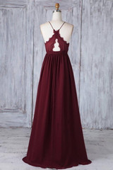 V Neck Sleeveless Backless A Line Chiffon Long Bridesmaid Dresses V Neck Sleeveless Backless A Line Chiffon Long Bridesmaid Dresses