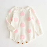 2021 Newborn Baby Girls Boys Knitted Romper Baby Clothes Cotton Woolen Baby Rompers Ruffle Infant Baby Boys Jumpsuit