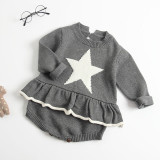 2021 Newborn Baby Girls Boys Knitted Romper Baby Clothes Cotton Woolen Baby Rompers Ruffle Infant Baby Boys Jumpsuit