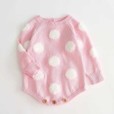 2021 Newborn Baby Girls Boys Knitted Romper Baby Clothes Cotton Woolen Baby Rompers Ruffle Infant Baby Boys Jumpsuit