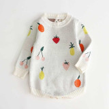 2021 Newborn Baby Girls Boys Knitted Romper Baby Clothes Cotton Woolen Baby Rompers Ruffle Infant Baby Boys Jumpsuit