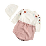 2021 Newborn Baby Girls Boys Knitted Romper Baby Clothes Cotton Woolen Baby Rompers Ruffle Infant Baby Boys Jumpsuit