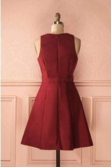 Deep V Neck Sleeveless Homecoming Dresses,Short Prom Dress,Party Dress H175