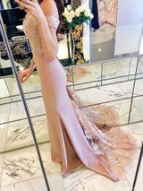 Gorgeous Off the Shoulder With Lace Appliques Prom Dresses P639