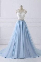 Elegant V Neck Lace Sleeveless Floor Length With Beading Wedding Dress W434