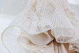 Deep V Neck Mermaid Wedding Gowns,Floor Length Sheer Wedding Dress OMW56