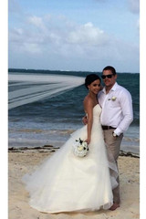 Sweetheart Strapless Wedding Gown,Floor Length Layers Tulle Ruffles Wedding Dress W125