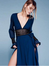 Backless Split-side Hollow Maxi Dress