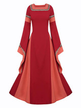 Vintage Medieval Flare Sleeves Maxi Dresses