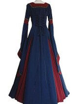 Vintage Medieval Flare Sleeves Maxi Dresses