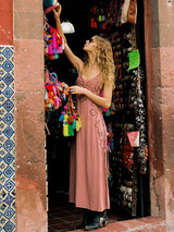 Flower Hollow Split-side Maxi Dress