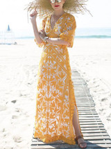 Bohemia V-neck Split-side Maxi Dress