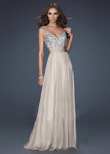 Spaghetti Strap Sequin Splice Evening Maxi Dress