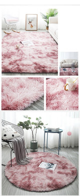 Fluffy Round Rug Carpets for Living Room Decor Faux Fur Rugs Kids Room Long Plush Rugs for Bedroom Shaggy Area Rug Modern Mats