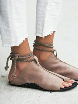 Summer New Bandage Open Toe Sandals Shoes