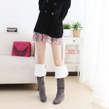 Thick fur snow boots flat Boots over-knee
