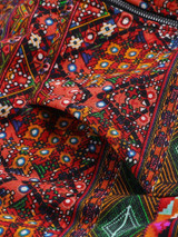 Vintage Boho Floral Printed Long Sleeves Hoodie Quilted Coat