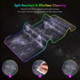 Premium XL Extended LED Mouse Pad - World Map