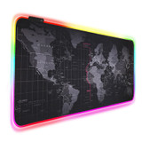 Premium XL Extended LED Mouse Pad - World Map