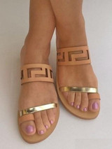 Women Large Size Beach Open Toe Flat Sandals