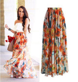 Boho Floral Summer Chiffon Beach Skirts